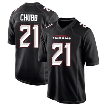 Youth Houston Texans Nick Chubb Black Game Carbon Fashion Jersey