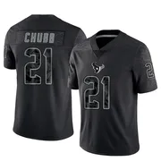 Youth Houston Texans Nick Chubb Black Limited Reflective Jersey By Nike