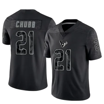 Youth Houston Texans Nick Chubb Black Limited Reflective Jersey By Nike