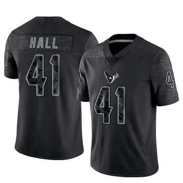 Youth Houston Texans Stephen Hall Black Limited Reflective Jersey By Nike