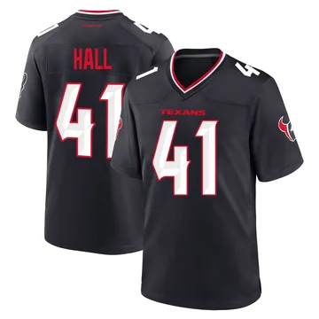 Youth Houston Texans Stephen Hall Navy Game Team Jersey By Nike