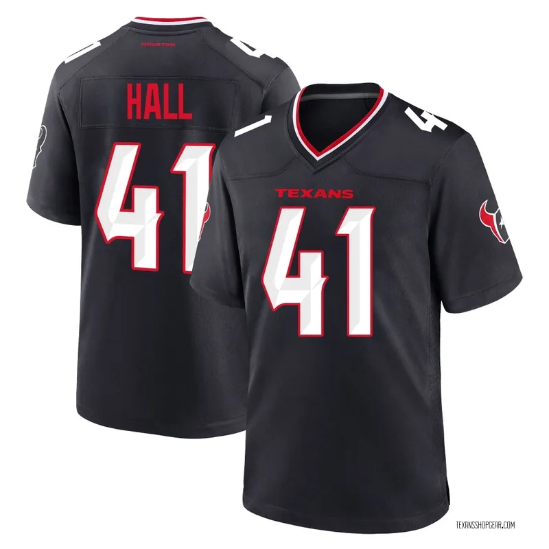 Youth Houston Texans Stephen Hall Navy Game Team Jersey By Nike