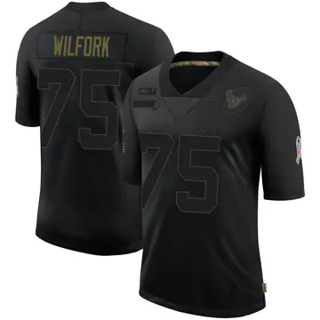 Youth Houston Texans Vince Wilfork Black Limited 2020 Salute To Service Jersey By Nike