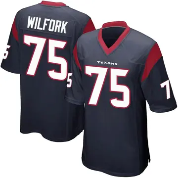 Youth Houston Texans Vince Wilfork Navy Blue Game Team Color Jersey By Nike