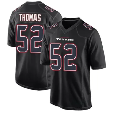 Youth Houston Texans Xavier Thomas Black Game Fashion Jersey By Nike