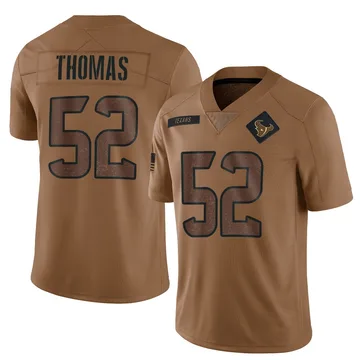 Youth Houston Texans Xavier Thomas Brown Limited 2023 Salute To Service Jersey By Nike