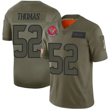 Youth Houston Texans Xavier Thomas Camo Limited 2019 Salute to Service Jersey By Nike