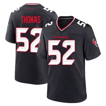 Youth Houston Texans Xavier Thomas Navy Game Team Jersey By Nike