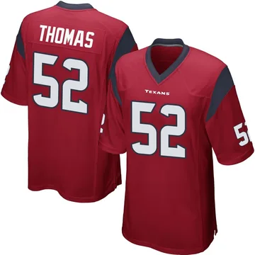 Youth Houston Texans Xavier Thomas Red Game Alternate Jersey By Nike